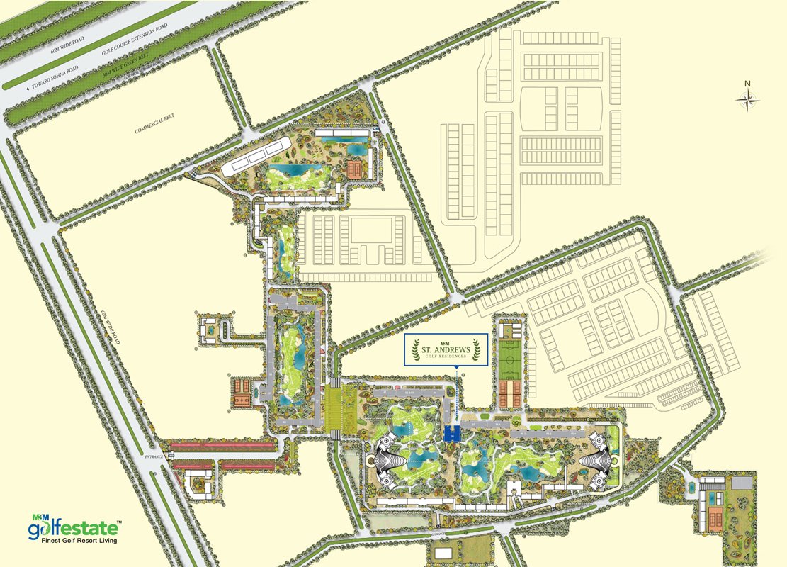 M3M St.Andrews Golf Residences Site Plan