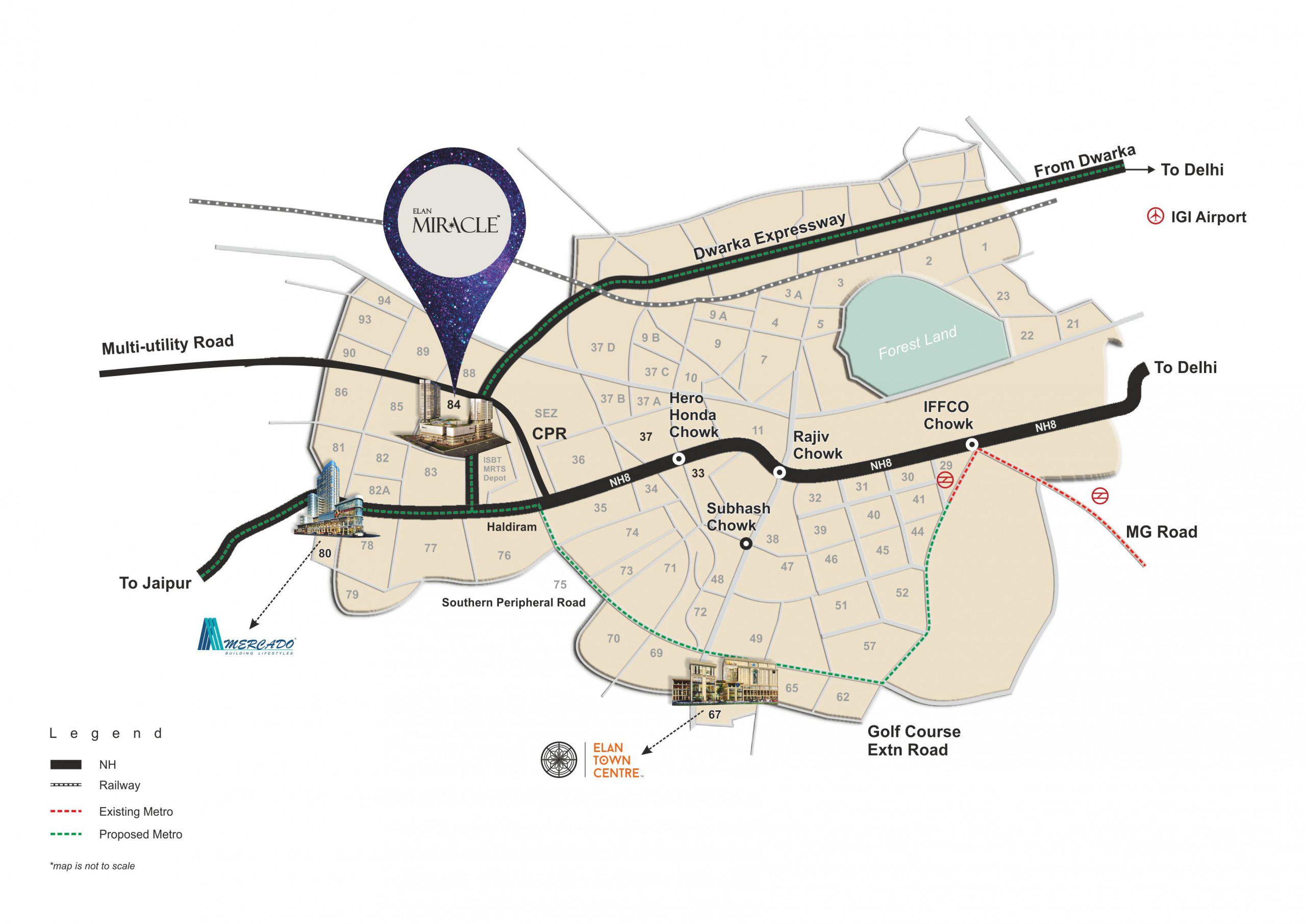 Elan Miracle Location Map