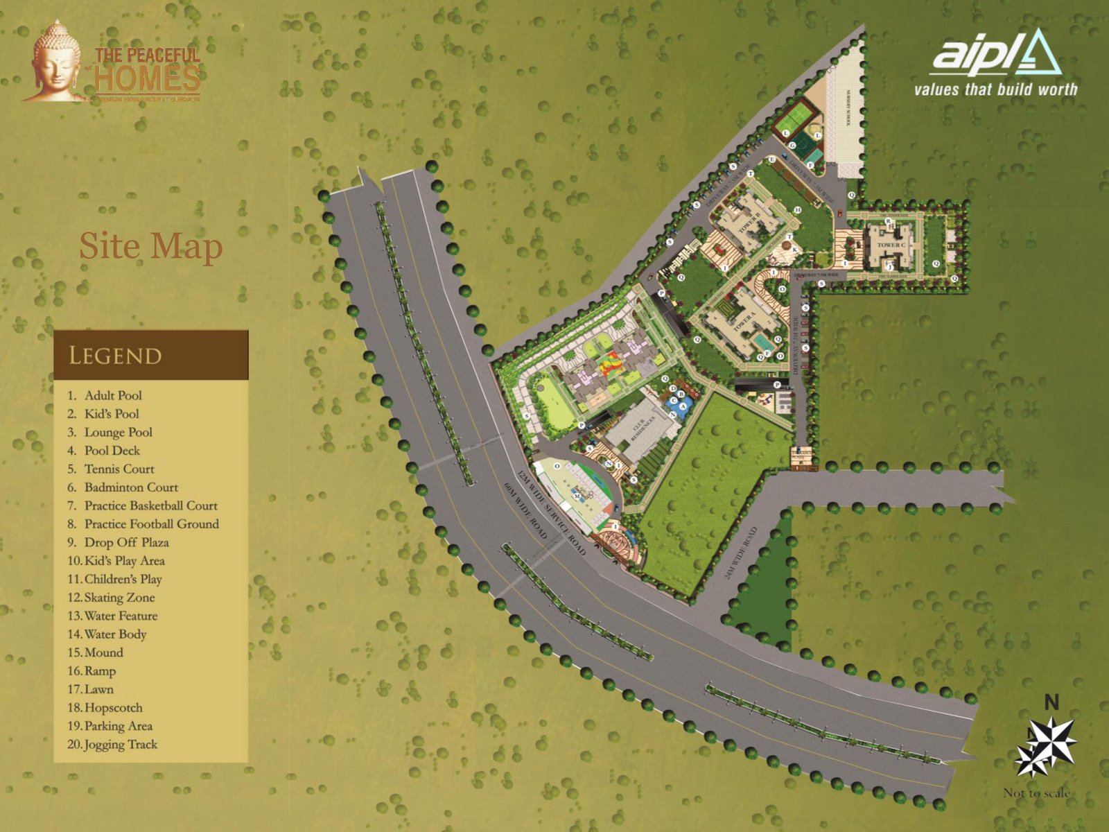 AIPL The Peaceful Homes Site Map