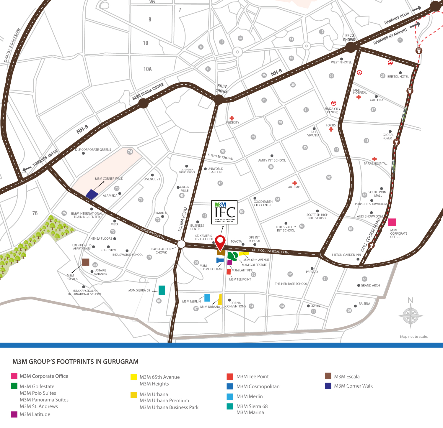 M3M International Financial Center (IFC) Location Map