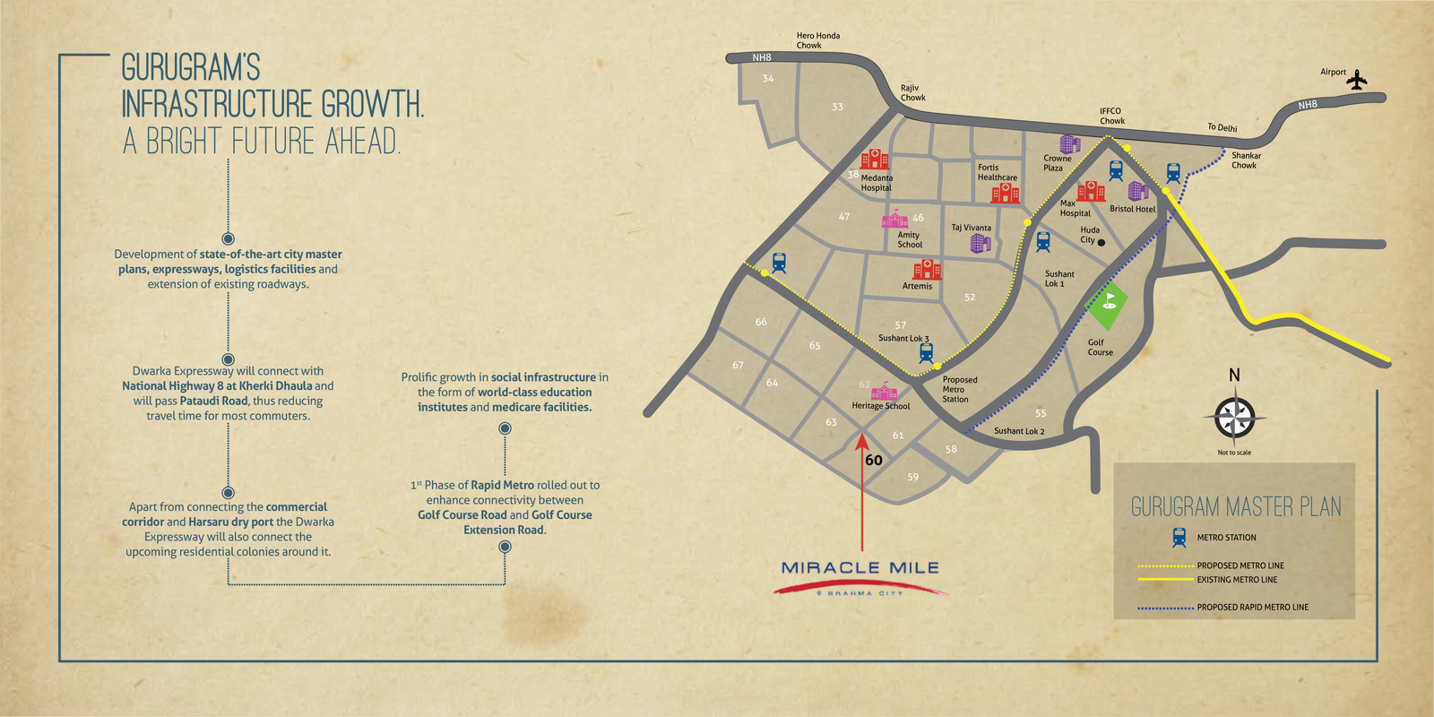Adani Brahma Miracle Mile Location Map