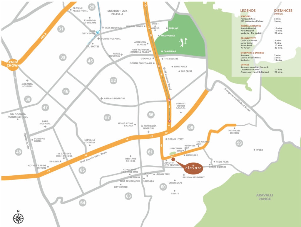 Conscient Hines Elevate Location Map