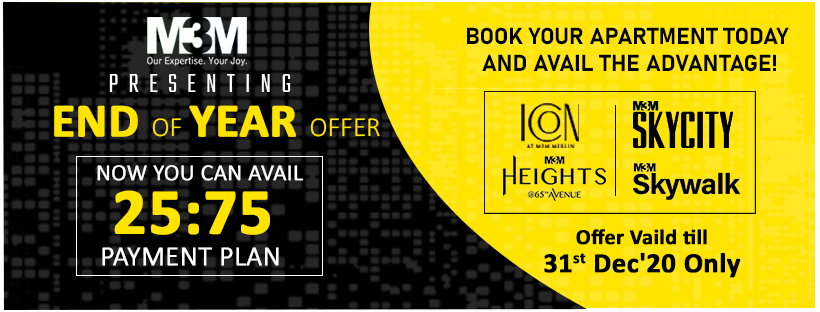 Enjoy End of Year Offer with India’s No. 1 Real Estate Company-M3M India