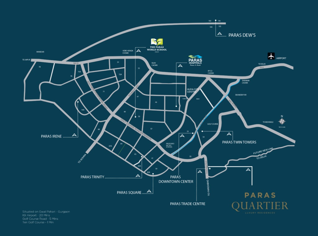 Paras Quartier Iconic Location Map