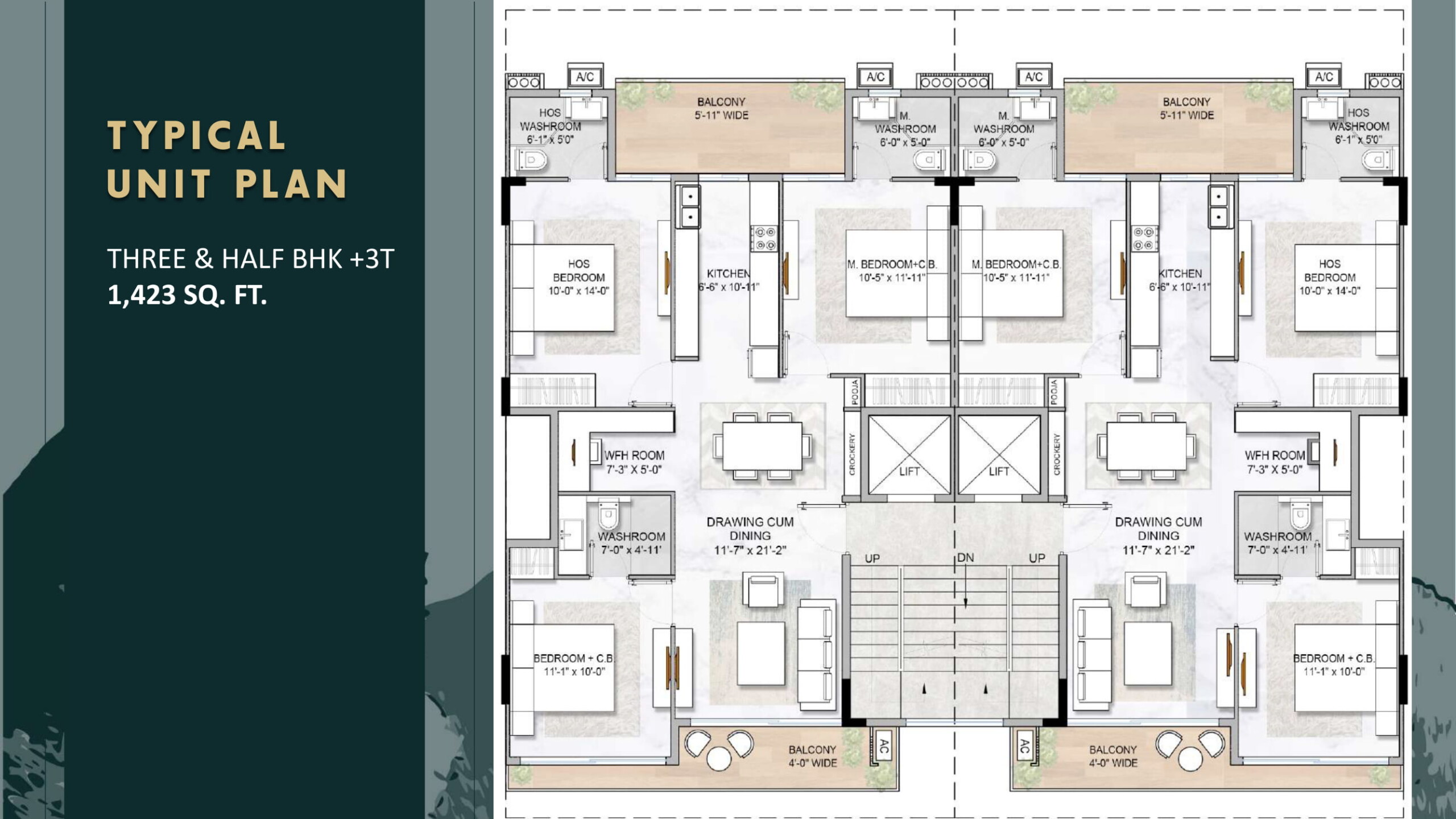 M3M Gold Rush Boutique Floors Typical Floor Plan