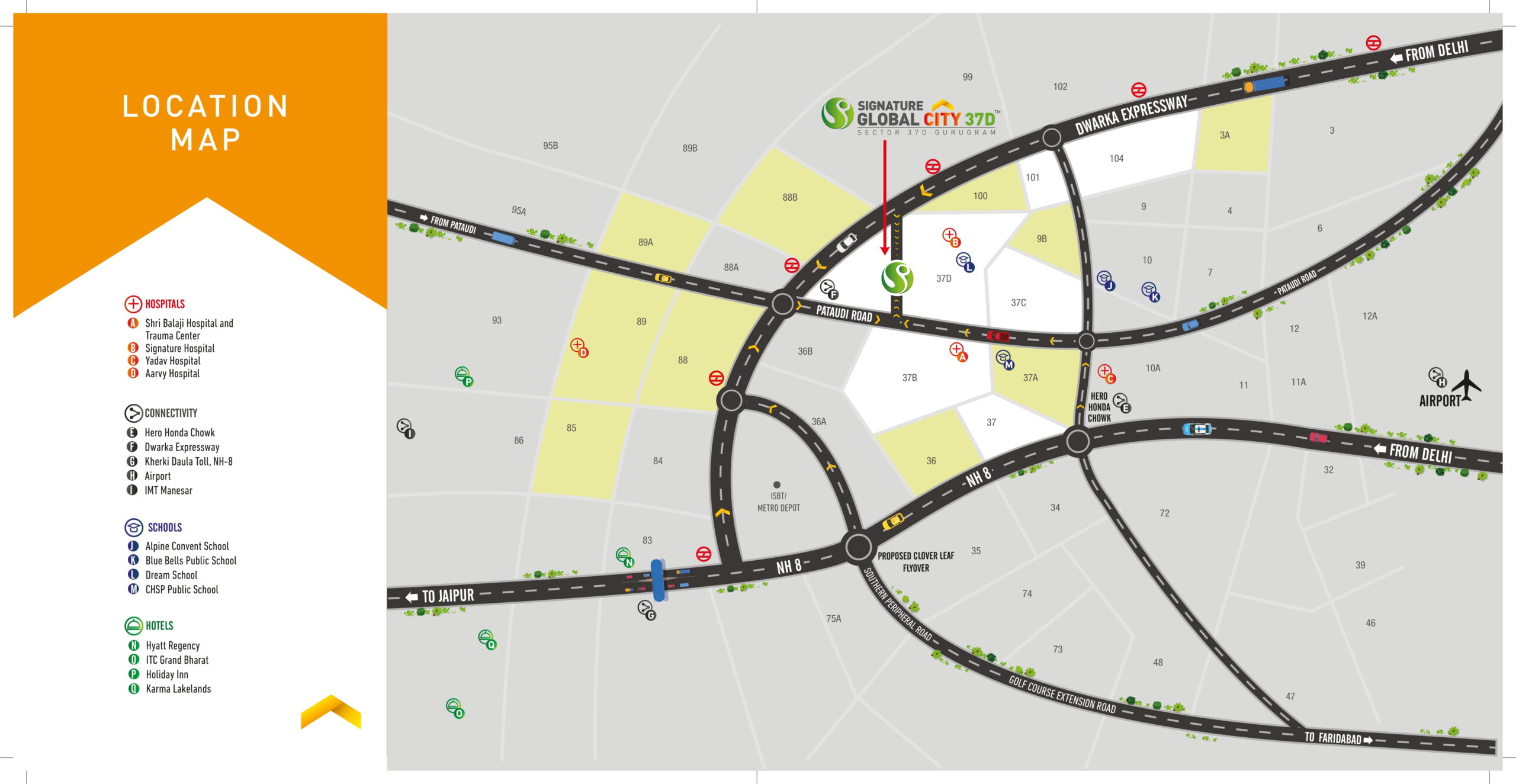 Signature Global City 37d Location Map