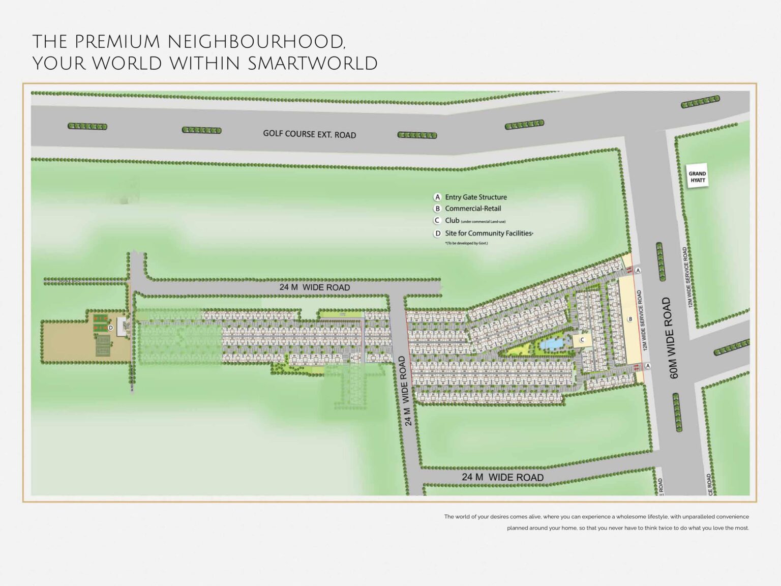 site plan of M3M Smart world Orchard Sector 61 Gurgaon. New lunch Residential DDJAY  Low Rise Luxury Floors on Golf Course Extension Road, Sector 61 Gurgaon.