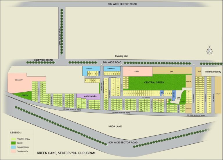 Bptp Map BPTP Green Oaks Sector 70A - DDJAY Affordable Plots Gurgaon