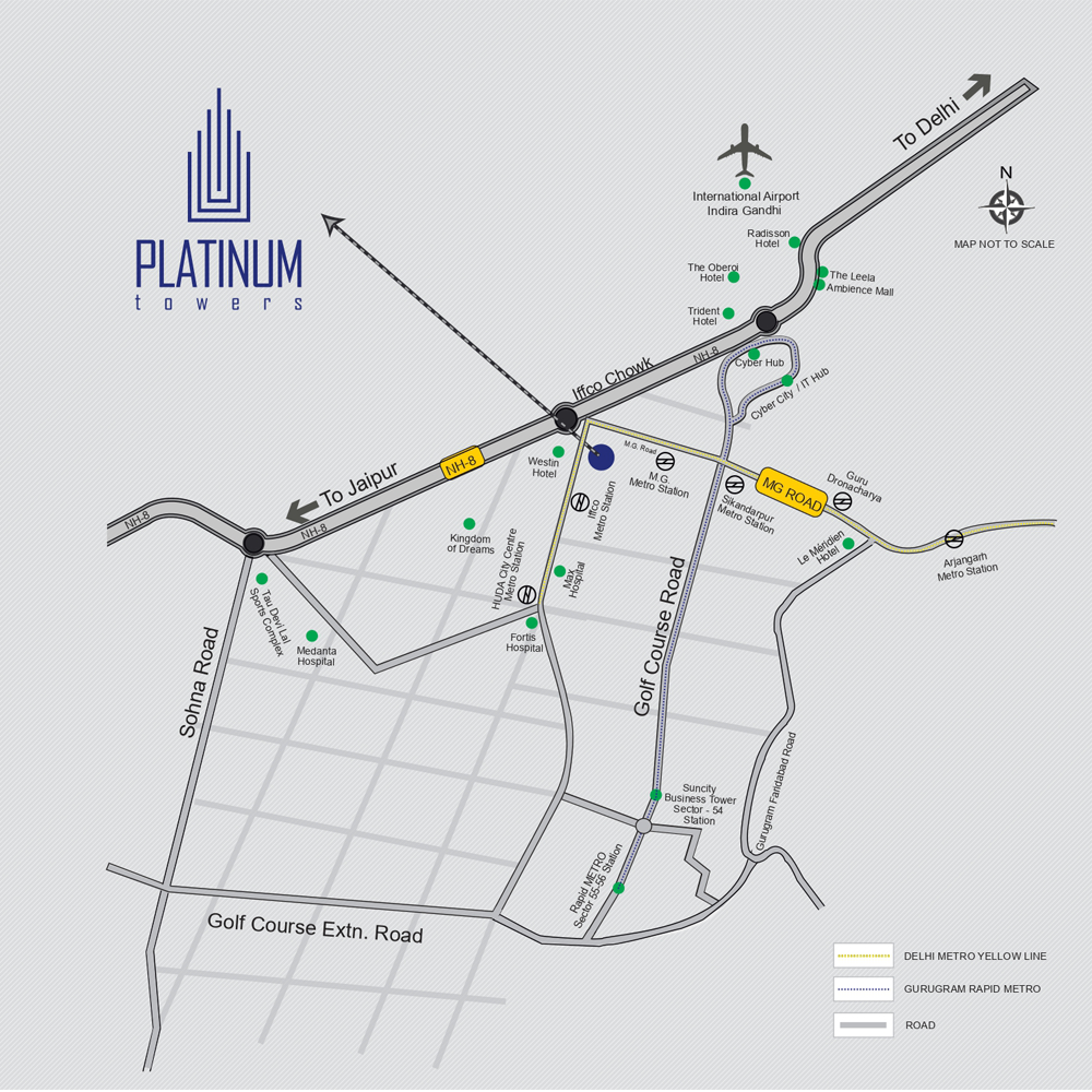 Suncity Platinum Towers Location Map