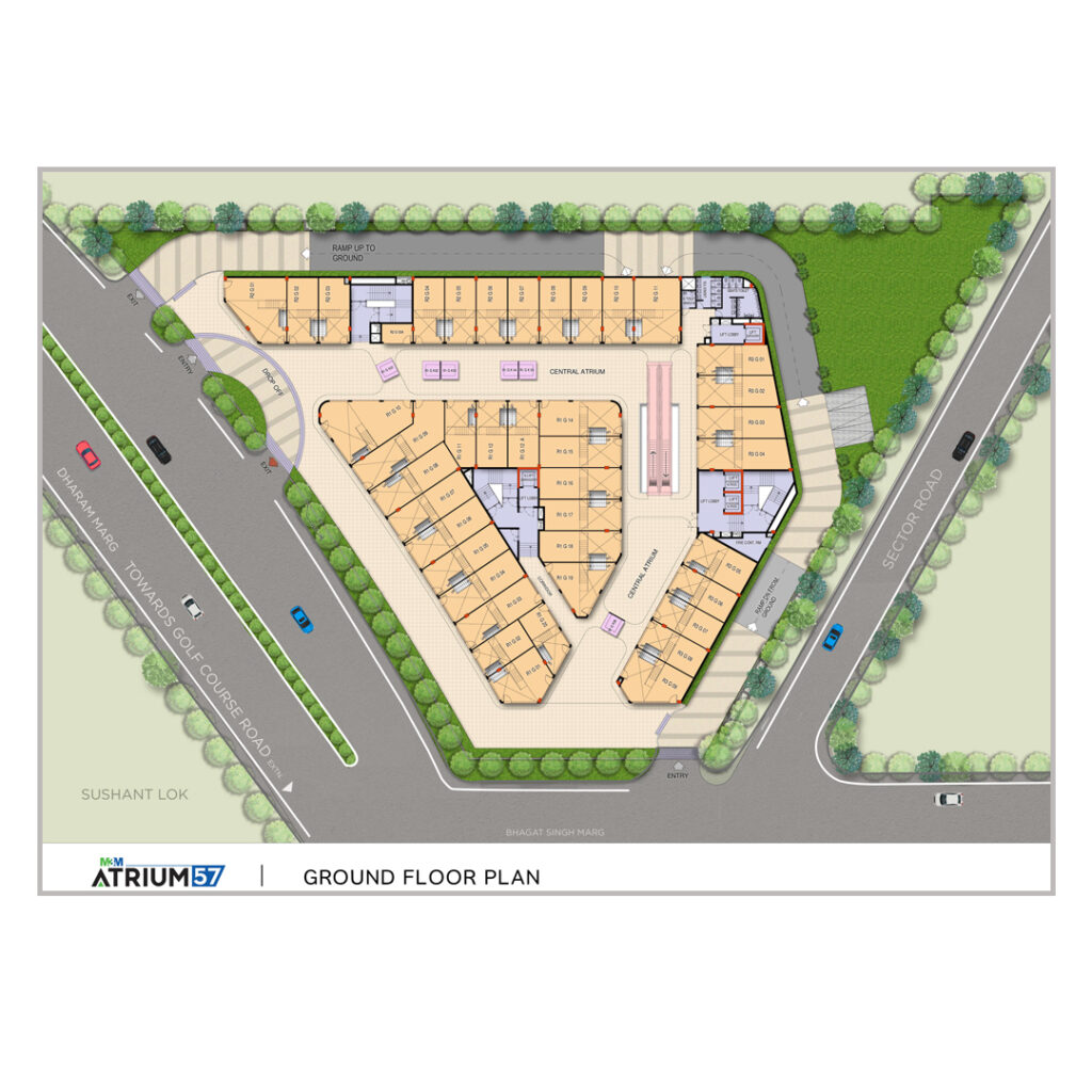 M3M Atrium 57 Luxury Commercial Shops in Sector 57 Gurgaon