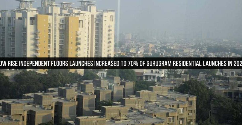 Low Rise Independent Floors Launches Increased to 70% of Gurugram Residential Launches in 2021