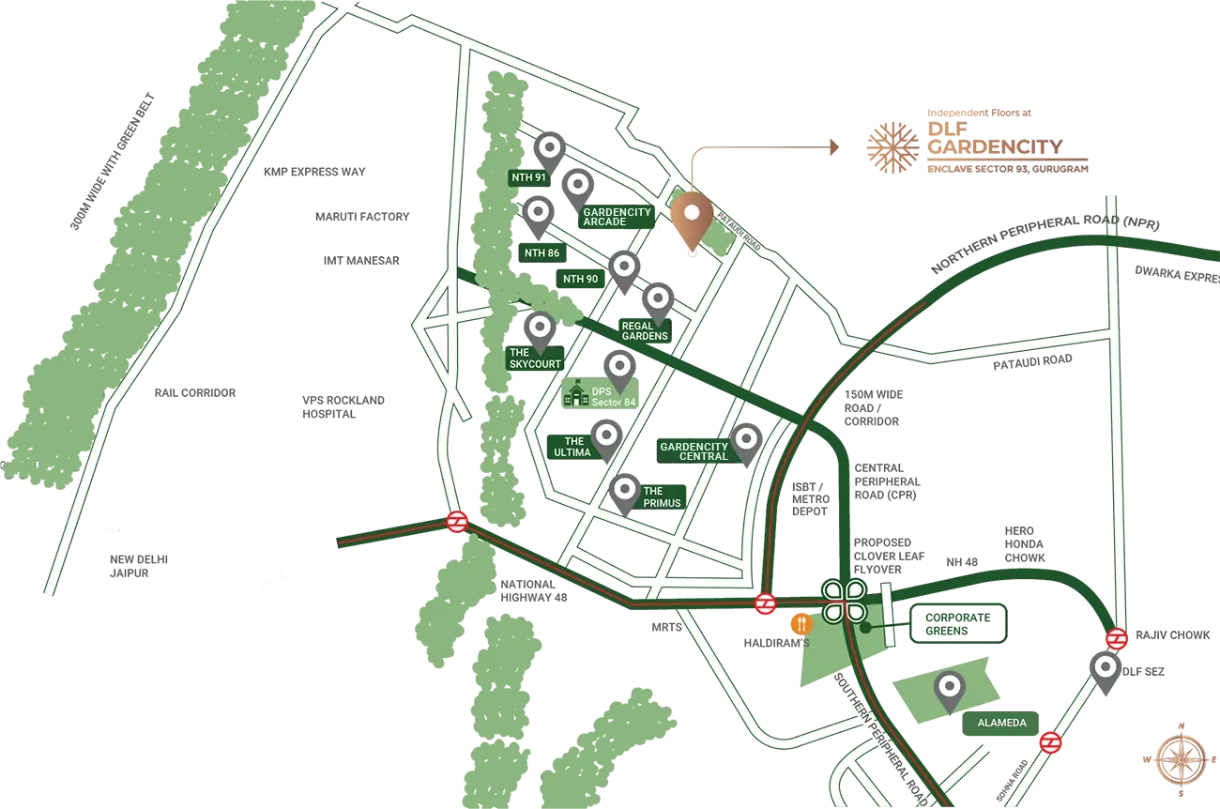 DLF Garden City Enclave Phase 2 Location Map