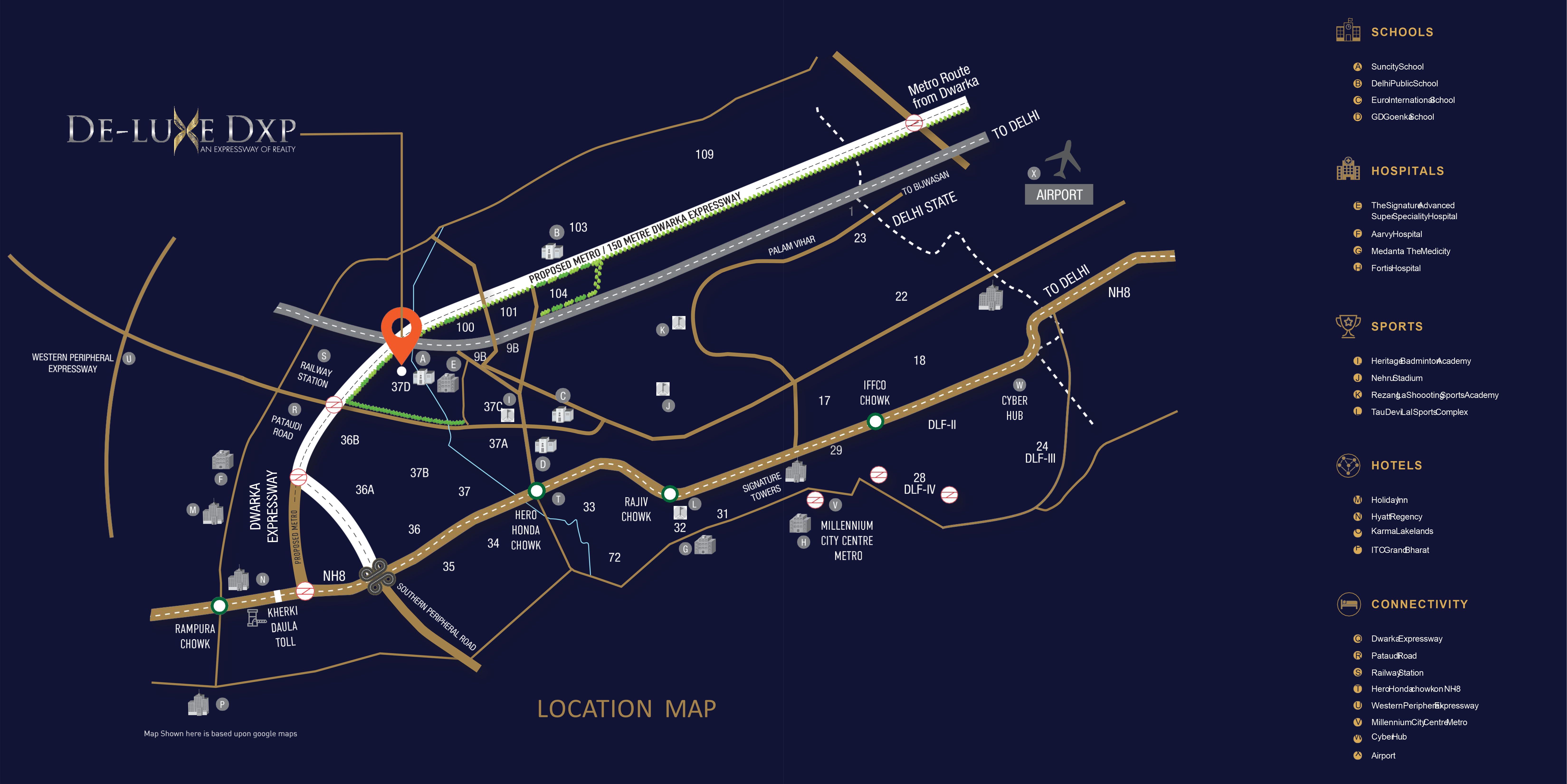 Signature Global Deluxe DXP Location Map
