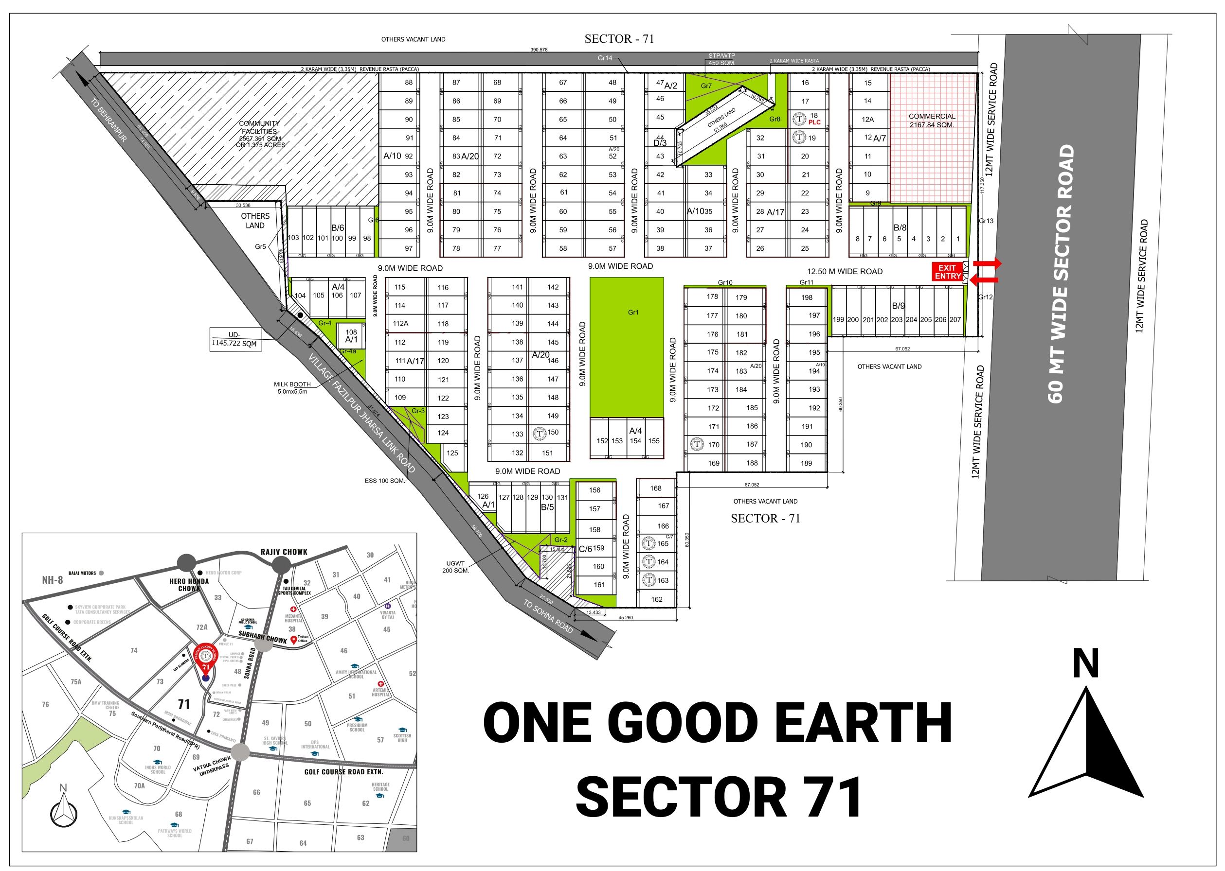 Trehan-one-earth-sector-71-gurgaon-site-plan