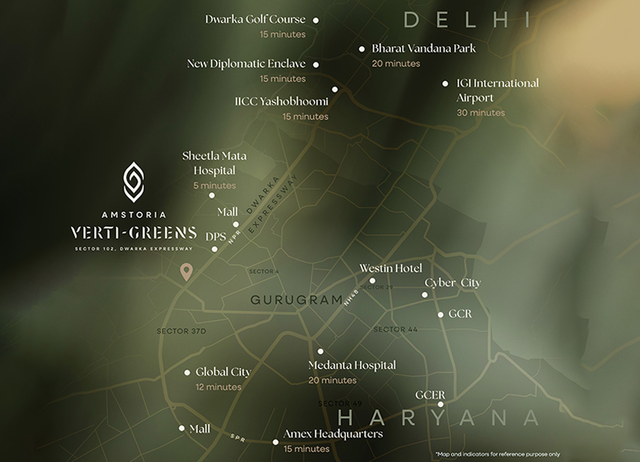 Bptp-amstoria-verti-greens-sector-104-gurgaon-location-map