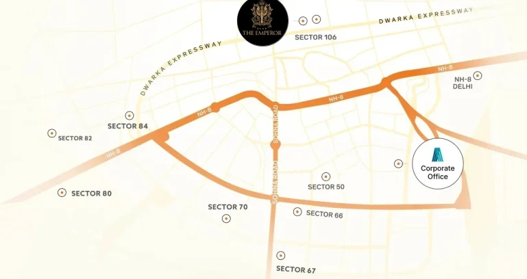 Elan-the-emperor-sector-106-gurgaon-location-map