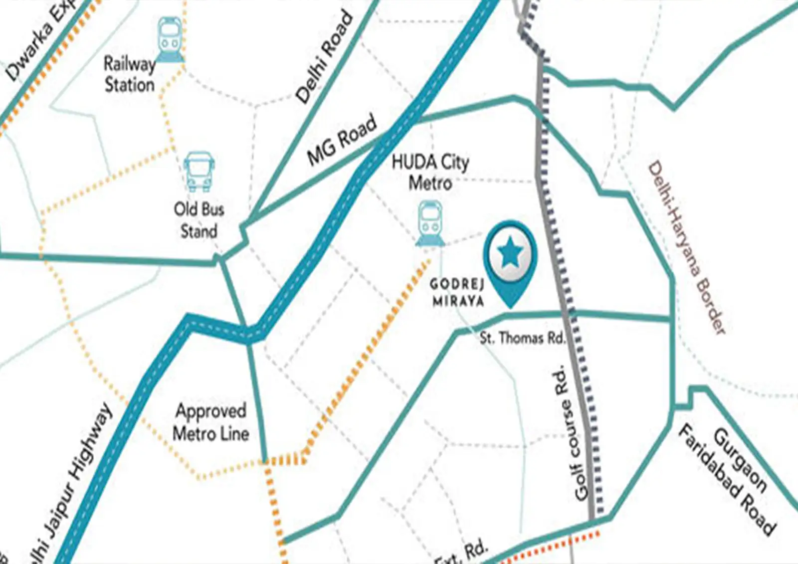 Godrej-miraya-sector-43-gurgaon-location-map