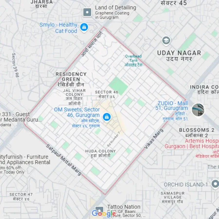 Shapoorji-pallonji-the-dualis-sector-46-gurgaon-location-map
