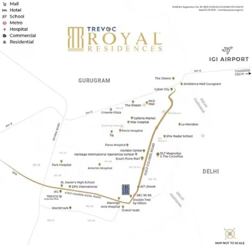 Sector 56 Map Trevoc Royal Residences Sector 56 Gurgaon