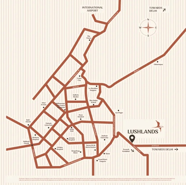 Adani-lushlands-sector-2-gwal-pahari-gurgaon-location-map