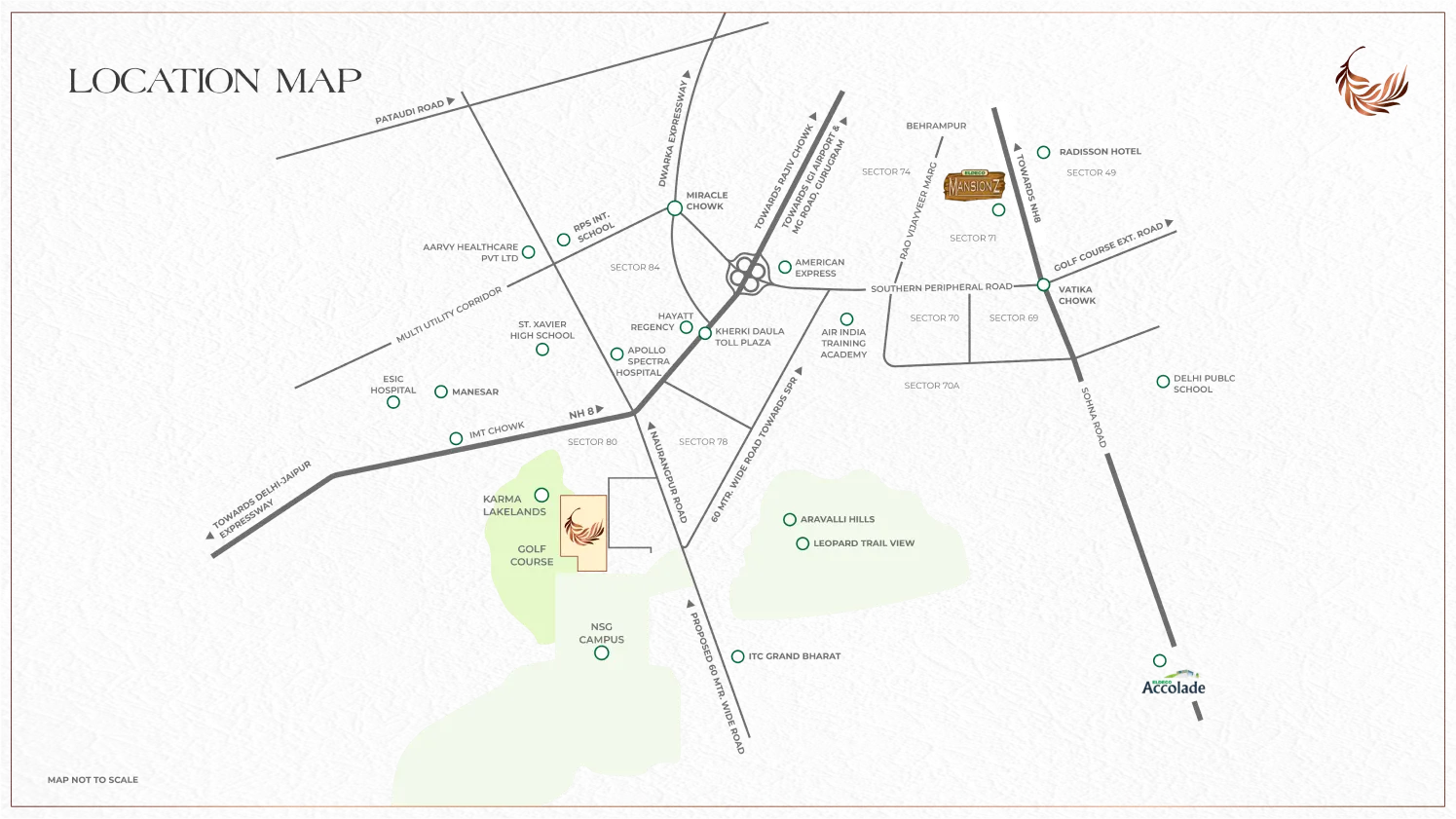 Eldeco Fairway Reserve Location Map