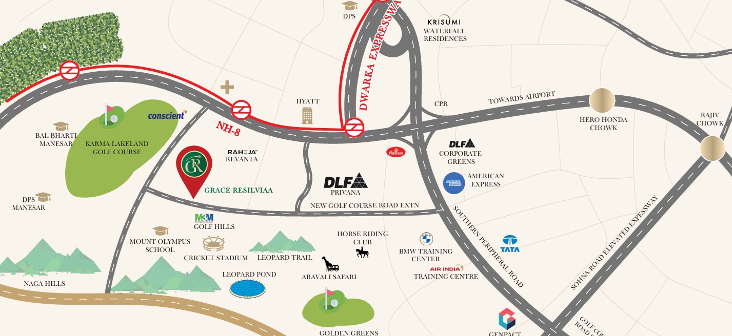 Grace-resilviaa-sector-78-gurgaon-location-map