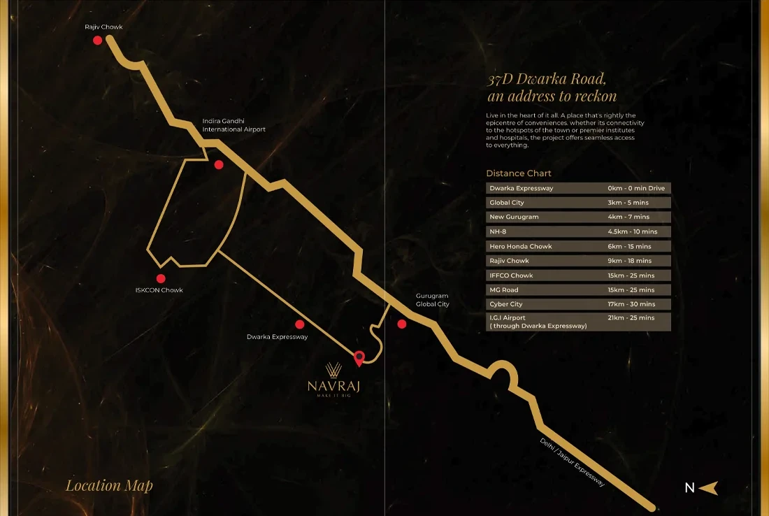 Navraj-kingstown-heights-sector-37d-gurgaon-location-map