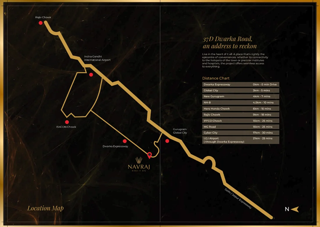 Navraj-kingstown-heights-sector-37d-gurgaon-location-map