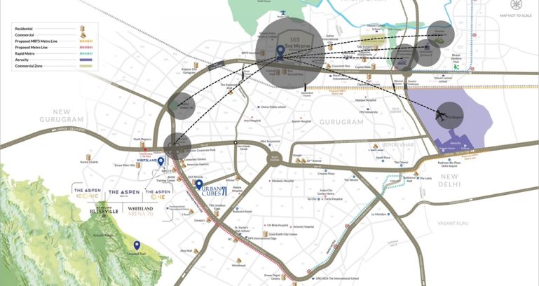 Whiteland-the-westin-residences-sector-103-gurgaon-location-map
