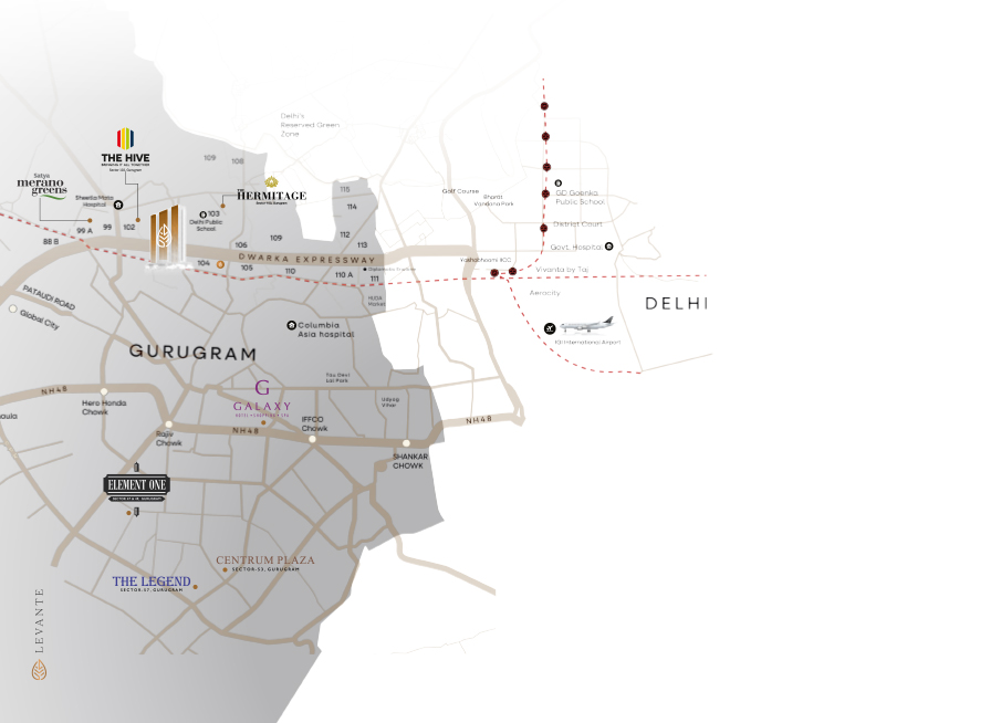 Satya Levante Residences Location Map