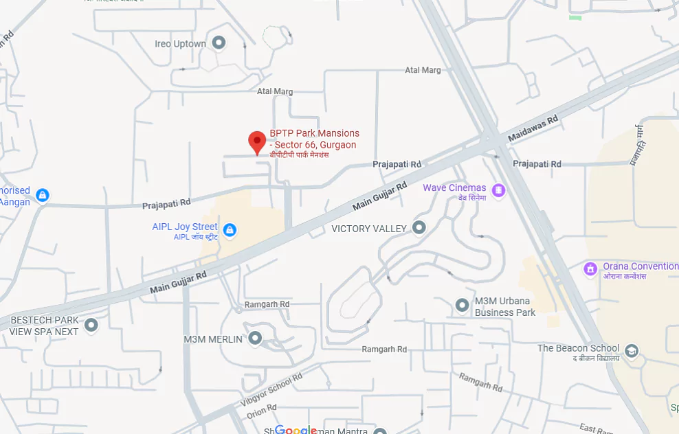 Bptp-downtown-66-sector-66-gurgaon-location-map