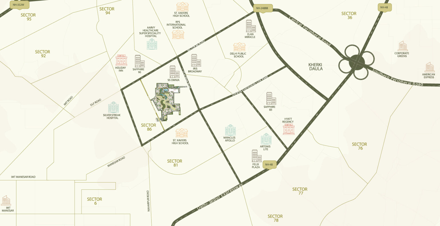Emaar Serenity Hills Location Map