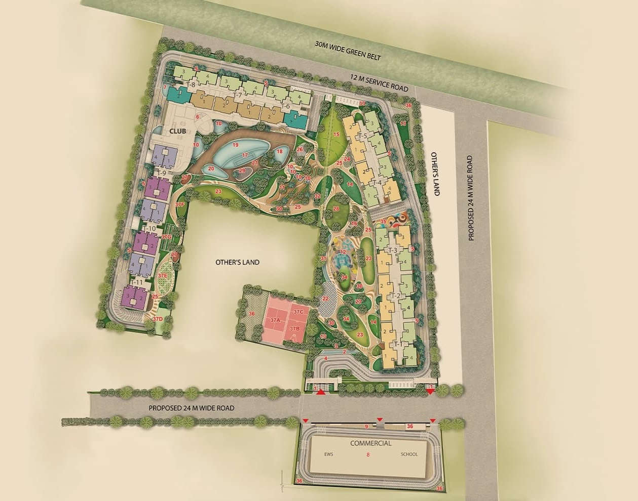 Signature-sarvam-at-dxp-estate-sector-37d-gurgaon-site-plan