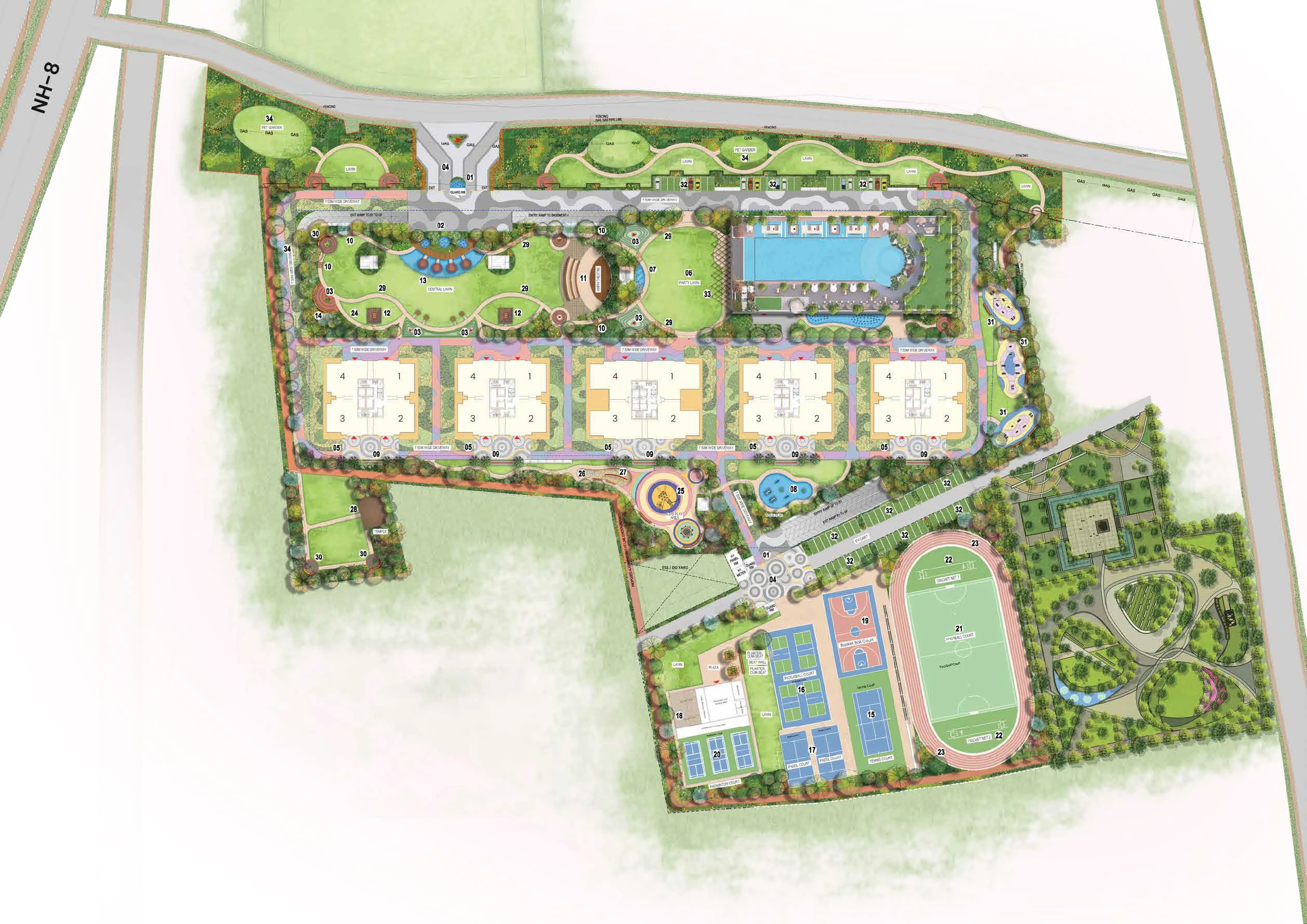 Suncity-monarch-residences-sector-78-gurgaon-site-plan
