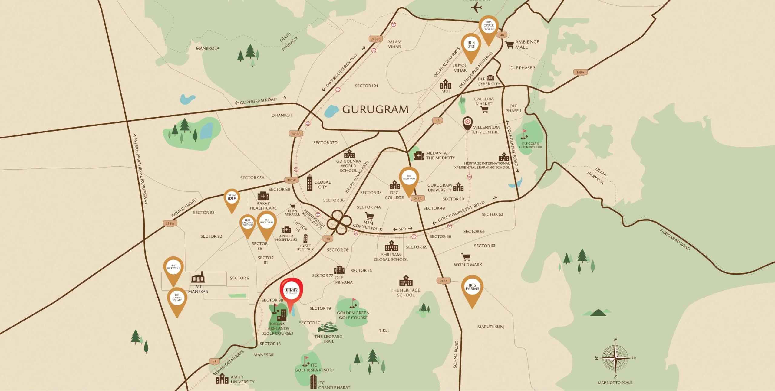 Trehan Iris Omara Location Map