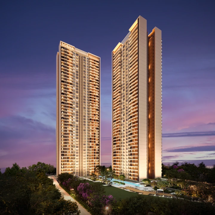 Sobha Crescent Elevation-evening-view