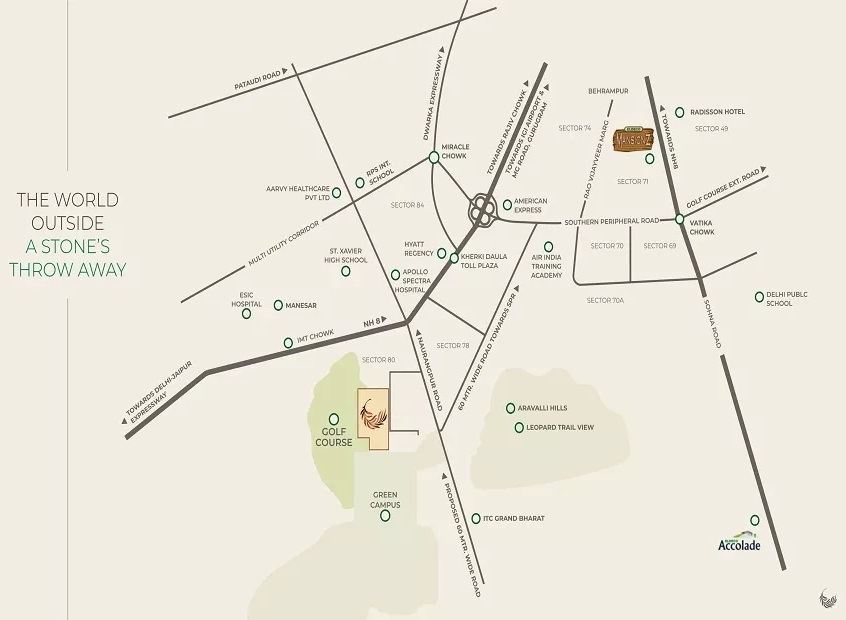 Eldeco-terra-sol-sector-80-gurgaon-location-map