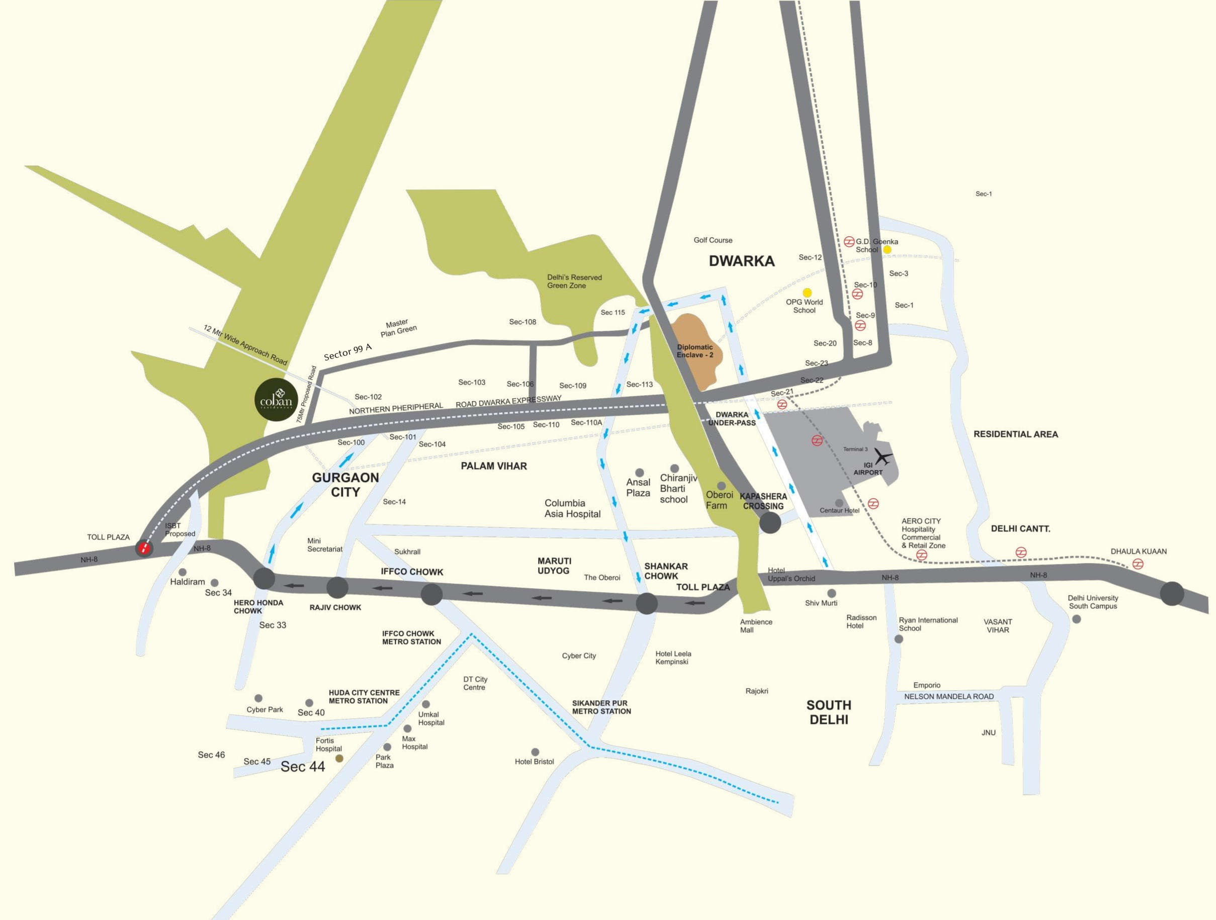 Pareena Coban Residences Location Map