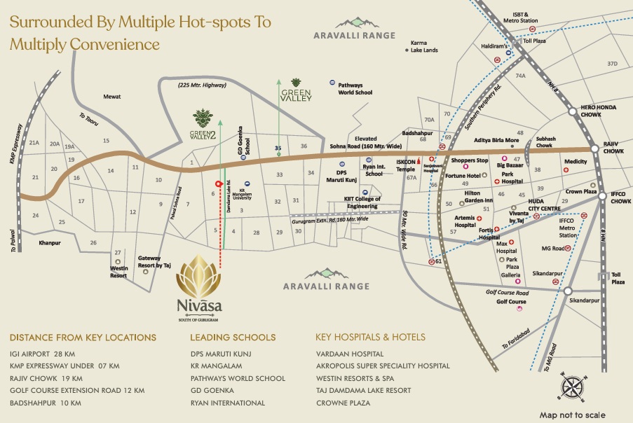 Lid-nivasa-sector-6-sohna-location-map